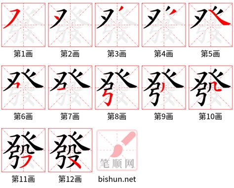 發筆劃|發字笔画、笔顺、笔划